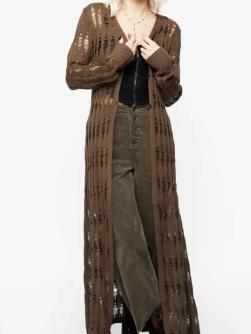 Sophia Cable Twist Knit Cardigan - M - Picture 2 of 2